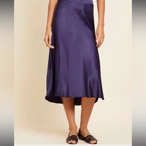 NWT Nation Royal Blue maxi rayon skirt. S